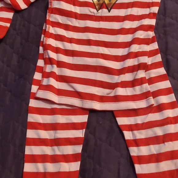 Hanna Andersson Toddler EUC- Red and Pink Striped Pajama Set - Picture 2 of 3